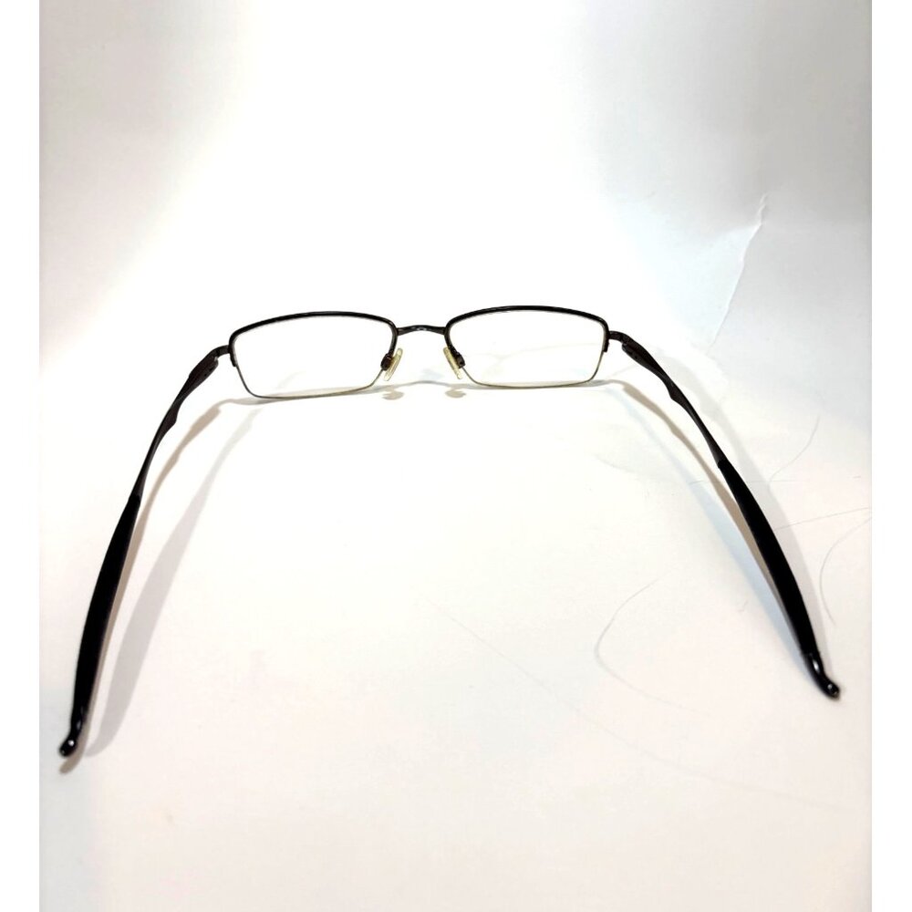 Oakley Slim Black Rectangular Eyeglasses With Metal Frame - Picture 3 of 4